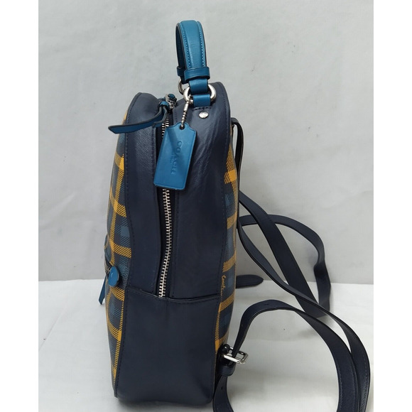Coach Jordyn Multicolor Leather With Gingham Print Zipper Closure Backpack main image 5